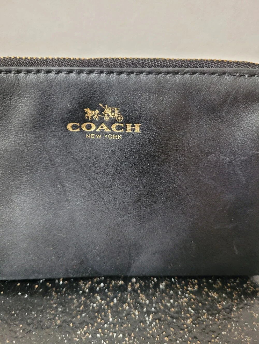Coach black leather